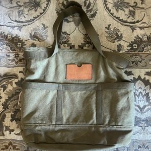 Madewell Olive Green Tote with Pockets